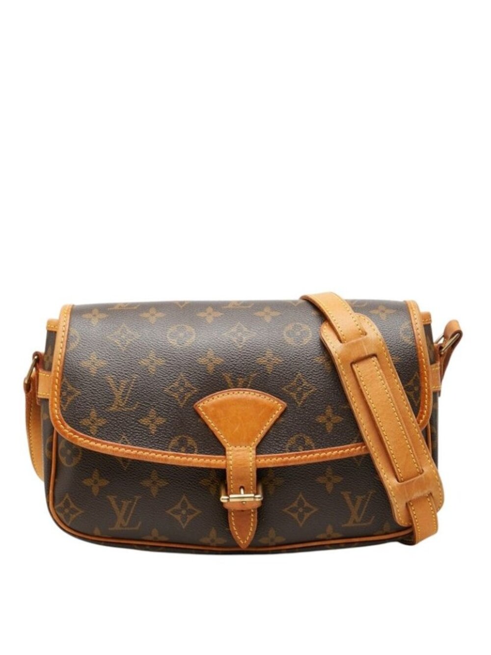 Louis Vuitton Monogram Solonge Crossbody Shoulder Bag Brown Leather